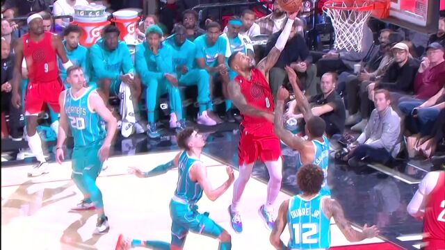 NBA常规赛：黄蜂vs开拓者第4节中文解说回放