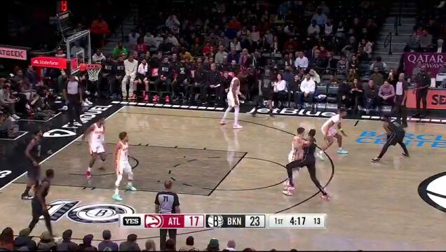 老鹰vs篮网第1节中文解说回放