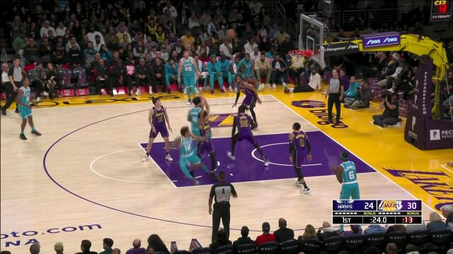 黄蜂vs湖人第1节中文解说回放