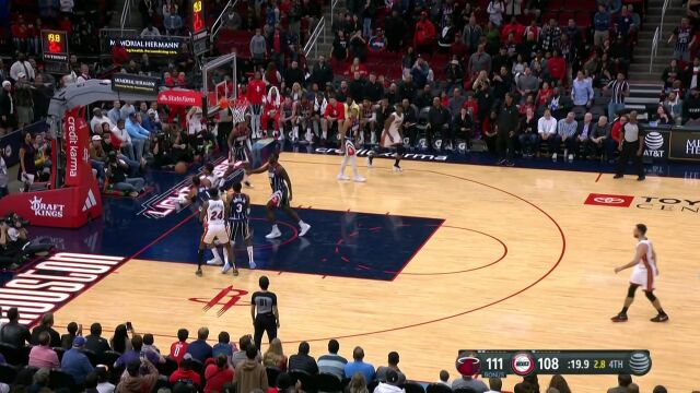 NBA常规赛：热火vs火箭第4节中文解说回放