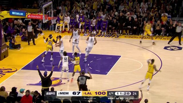 提前杀死比赛 拉塞尔再进三分终结比赛悬念