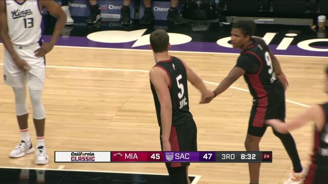 NBA夏季联赛：热火vs国王第3节中文解说回放