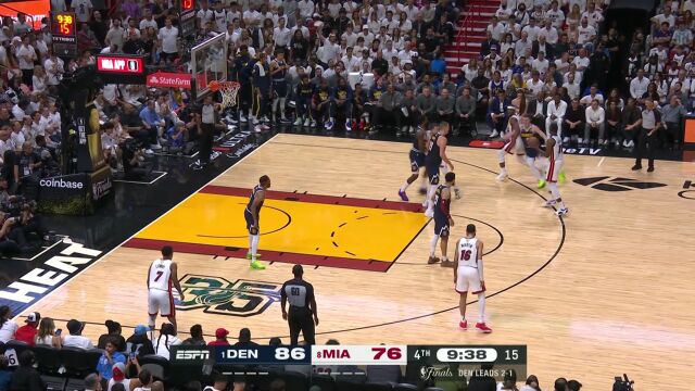 掘金vs热火第4节英文原声回放