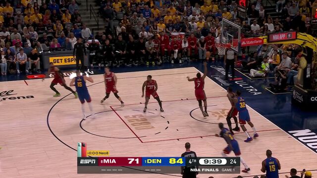 终于要开始发力了！ 热火一波11比0持续迫近分差