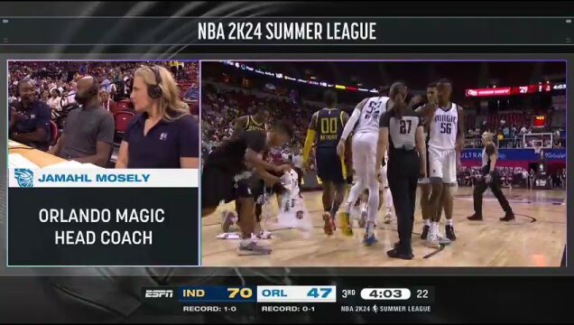 NBA夏季联赛：步行者vs魔术第3节 英文解说回放