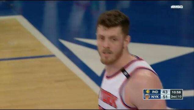 NBA常规赛：步行者vs尼克斯第2节英文原声回放