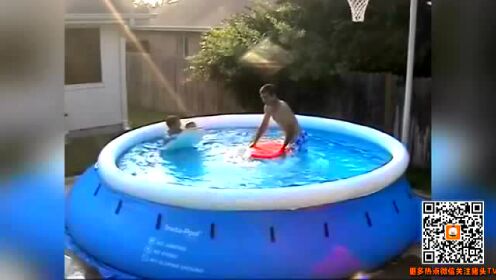 美国老爸后院里“造浪” 为儿子打造酷炫“冲浪”泳池
