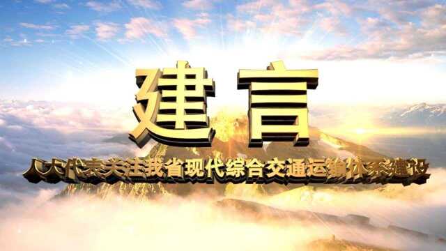 建言 人大代表关注我省现代综合交通运输体系建设