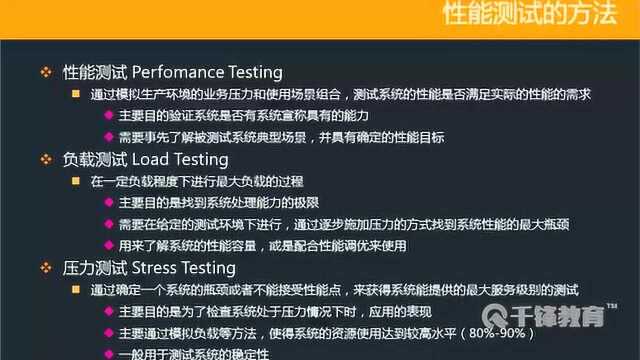 扣丁学堂软件测试在线教程性能测试方法