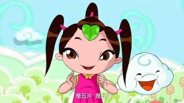 云朵宝贝:原来梅花一共有五片花瓣呀!