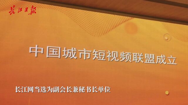 中国城市短视频联盟成立,长江网当选副会长单位