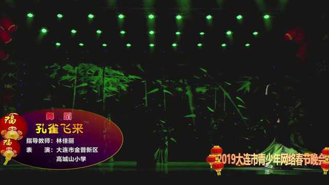 2019年大连市青少年网络春节晚会舞蹈《孔雀飞来》