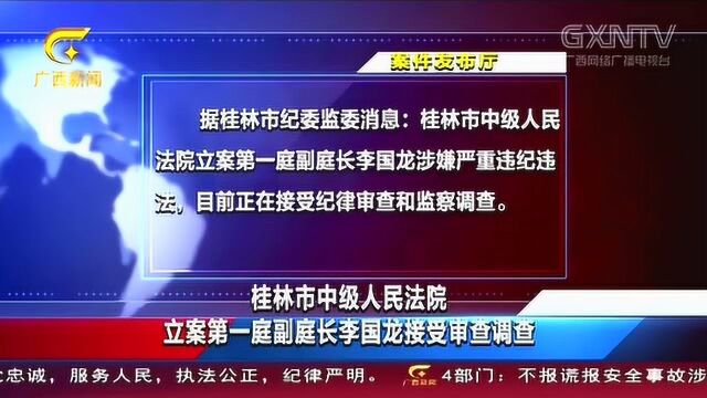 扫黑除恶!中级人民法院立案,第一庭副庭长李国龙接受审查调查!