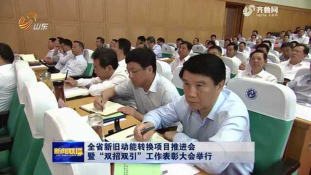 全省新旧动能转换项目推进会暨“双招双引”工作表彰大会举行