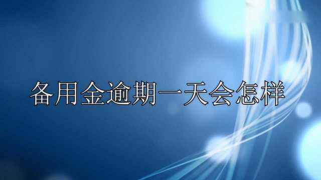 备用金逾期一天会怎样?