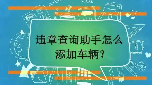 违章查询助手怎么添加车辆?