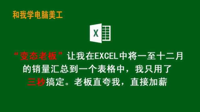 EXCEL汇总技巧:在EXCEL中快速汇总1至12个月的销量