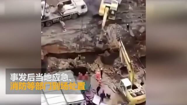 湖南郴州在建工地坍塌 致4人被埋压