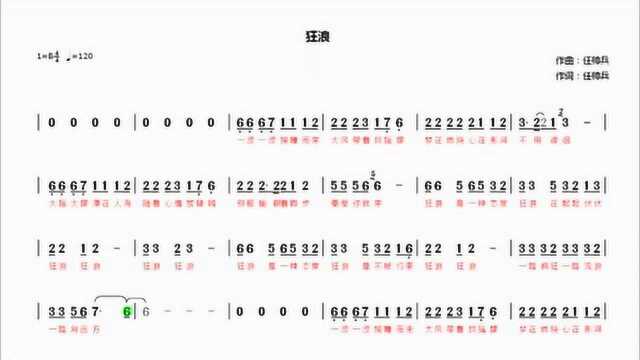 狂浪电子钢琴数字简谱练习曲