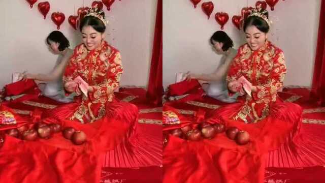 美丽新娘笑起来真好看