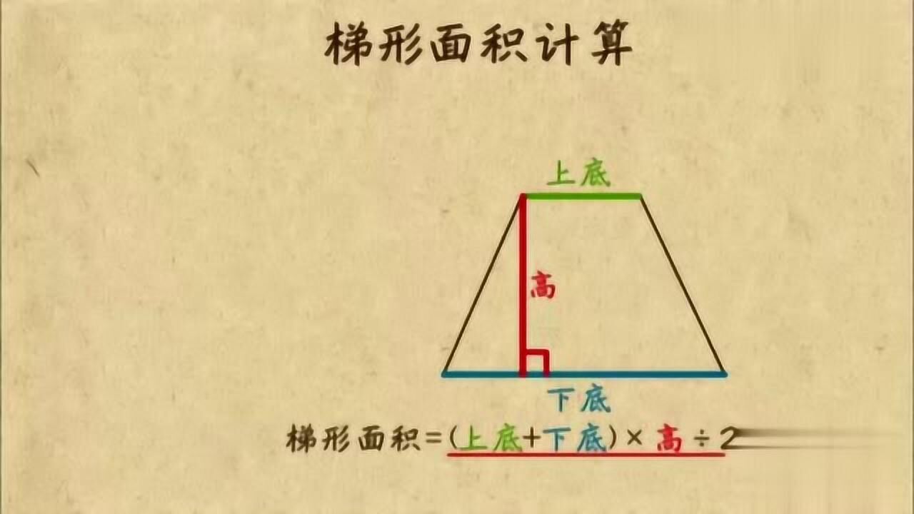 怎样用公式计算梯形体积？通俗易懂_腾讯视频