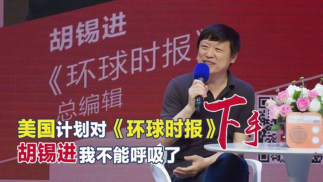 美国欲打压《环球时报》,胡锡进批美情报机构饭桶,这句话有意思