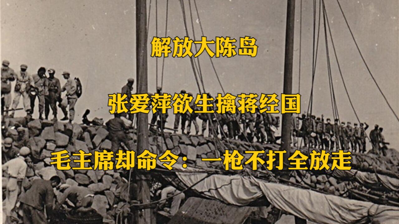 解放大陈岛:张爱萍欲生擒蒋经国,毛主席却命令:一枪不打全放走