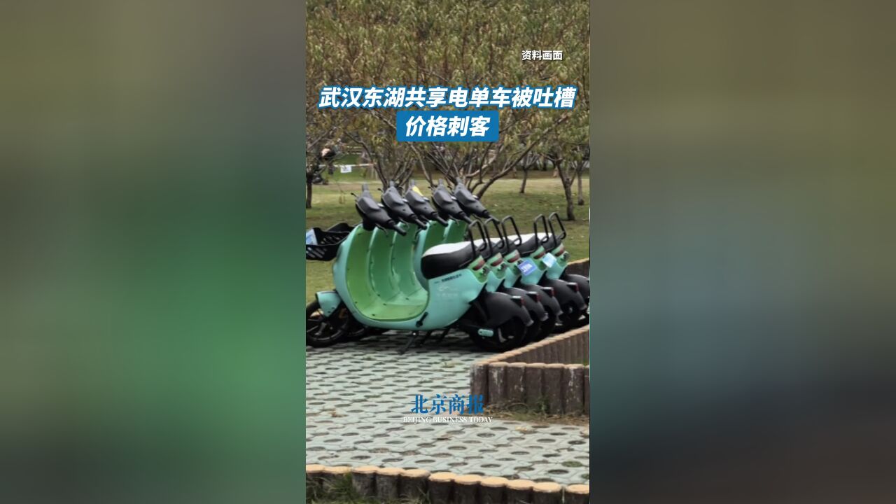 武汉东湖共享电单车被吐槽价格刺客