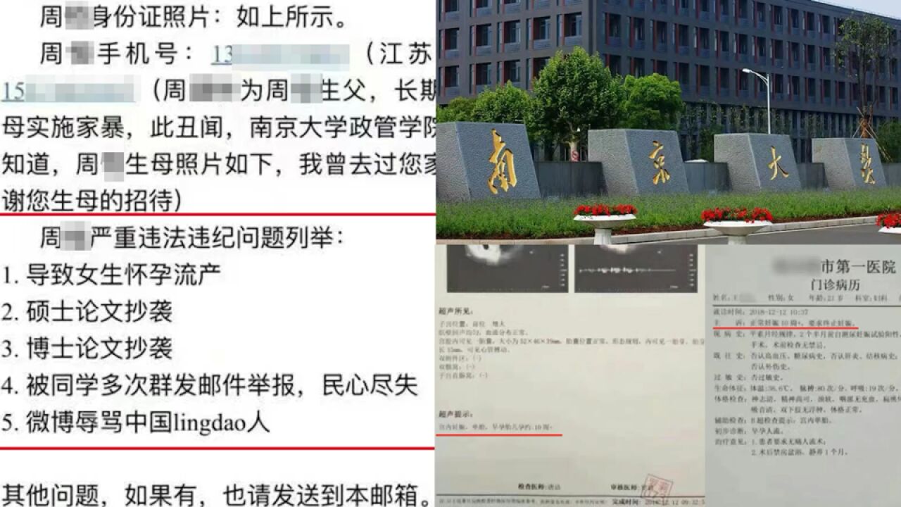 南京大学回应周某被举报违法违纪问题:成立专班调查核实