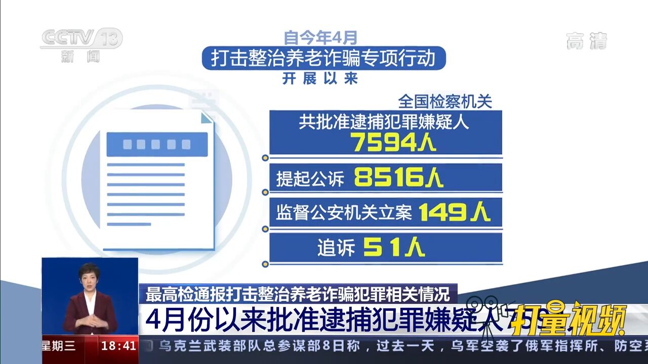 最高检通报打击整治养老诈骗犯罪相关情况