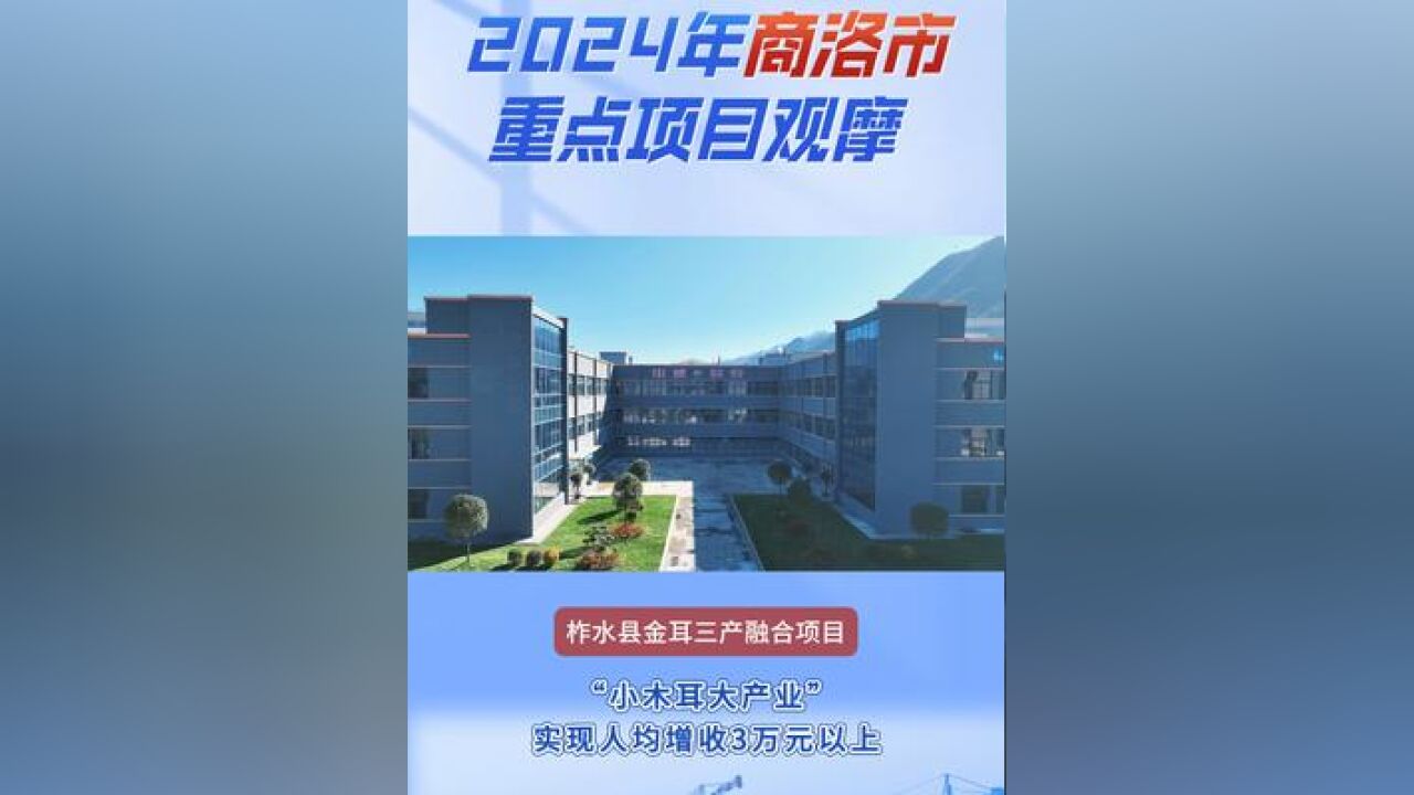 2024年商洛市重点项目观摩:柞水县金耳三产融合项目