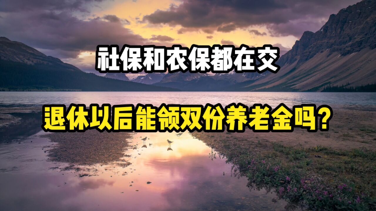 社保和农保都在交,退休以后能领双份养老金吗?