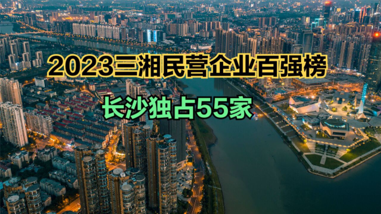 2023三湘民营企业百强榜名单发布,长沙独占55家,你家乡有多少?