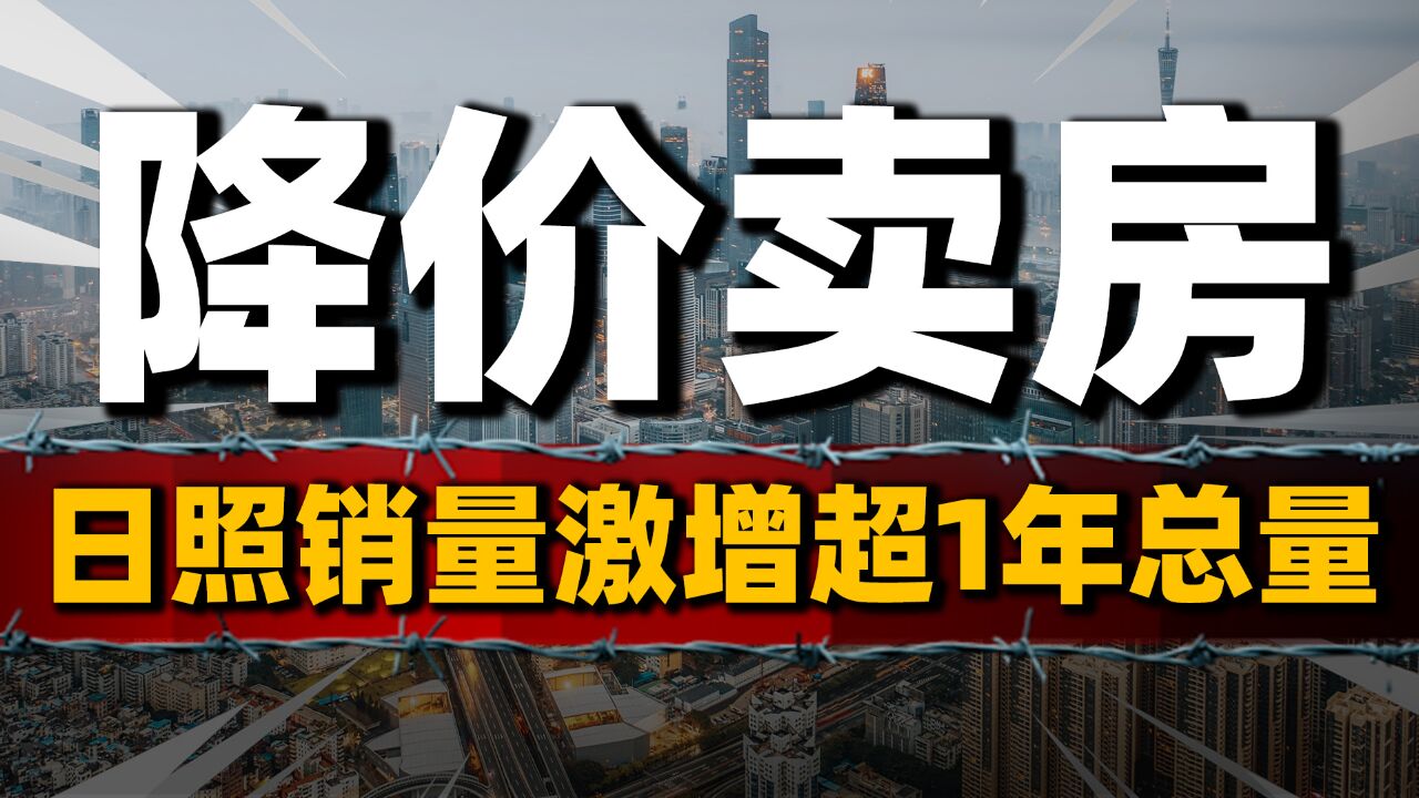 降价卖房才是出路?日照楼市“打8折”,销量激增超1年总量