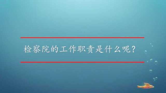 检察院的工作职责是什么呢?