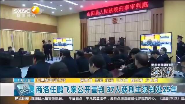 商洛任鹏飞被宣判,37人判刑主犯25年