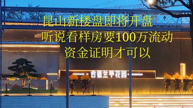 现在看样品房,都需要100万流动资金证明,这是啥套路啊