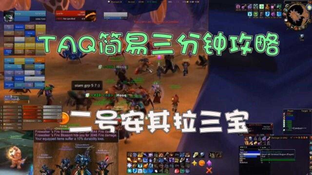 魔兽怀旧服研究所:TAQ安其拉攻略 老二BOSS 安琪拉三宝