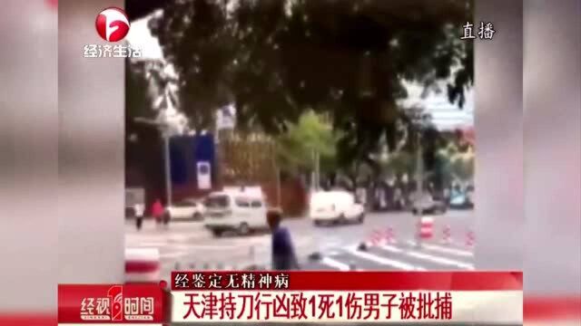 天津持刀行凶致路人1死1伤男子被批捕 经鉴定无精神病