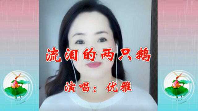 美女优雅一首《流泪的两只鹅》伤感动听,听哭了多少被情所伤的人