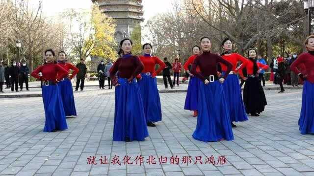 玲珑广场舞《梦回草原》及花絮,小红领舞,大气豪迈,策马扬鞭帅