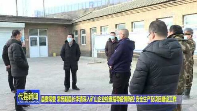 副县长李清深入矿山企业检查指导疫情防控 安全生产及项目建设工作