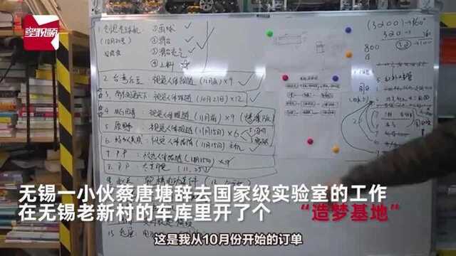 无锡“斜杠青年”从国家级实验室辞职,在车库里开了个“造梦基地”