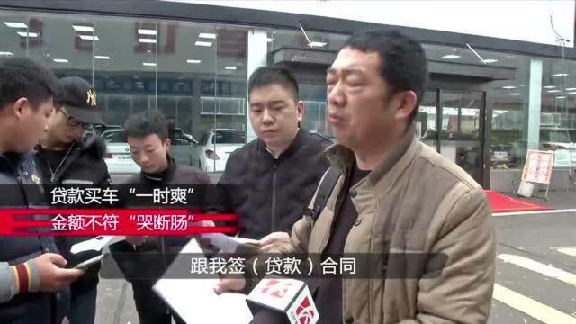 贷款买车“一时爽” 金额不符“哭断肠”