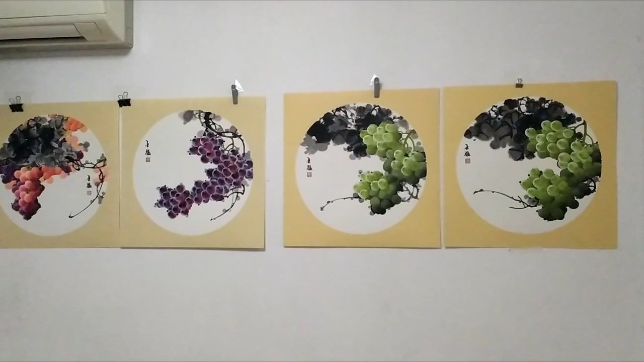 已被天津朋友收藏,王猛创作《葡萄图》.