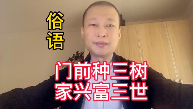 俗语:门前种三树,家兴富三世,是何意?蕴含美好寓意