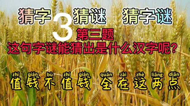 猜字谜,值钱不值钱,全在这两点?两点放哪呢?带两点字的有很多