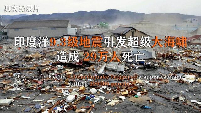 印度洋9.3级地震,引发超级大海啸导致29万人丧命,真实纪录片