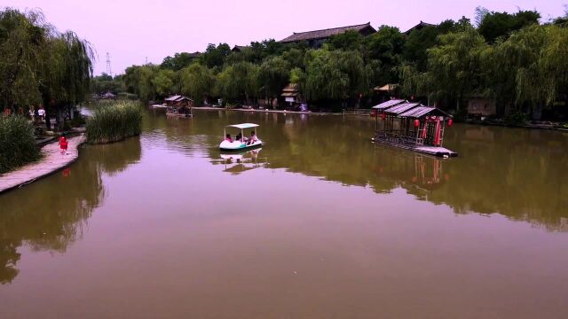 盛夏消暑好去处,周至水街,沙河湿地公园,飞一个.