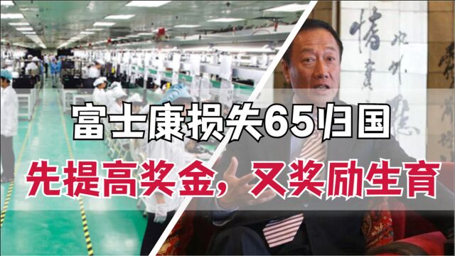 65亿投资白费,富士康狼狈归国,先是提高奖金,如今补贴生育